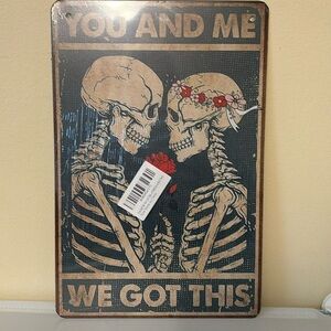 Metal Decorative Sign from Amazon; 8” x 12”; Hippie/ Dead Theme